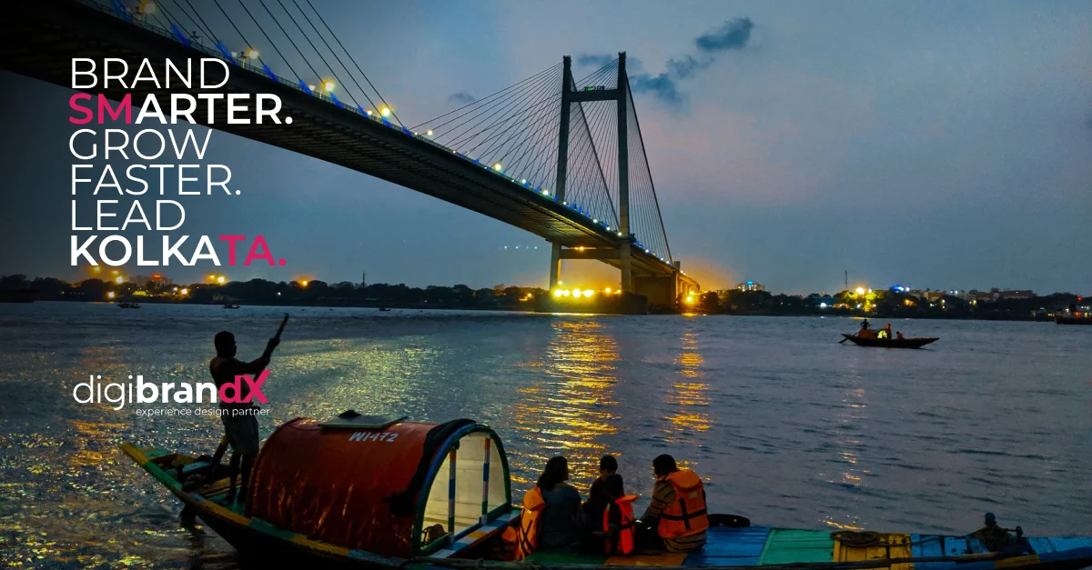 Howrah Bridge at sunset symbolizing branding opportunities and business growth for startups and SMEs in Kolkata